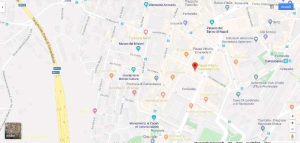 Mappa con la posizione dello Sportello Unico per l'Edilizia di Campobasso.