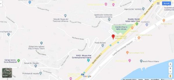 La mappa con la posizione dell'Ufficio per l'Edilizia di Imperia del Comune di Imperia.