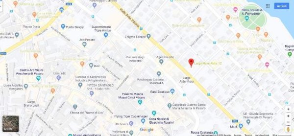 mappa con posizione ufficio per edilizia privata del comune di Pesaro.
