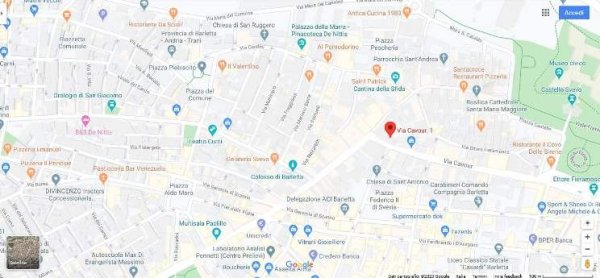 Mappa dell'ufficio per l'edilizia di Barletta.